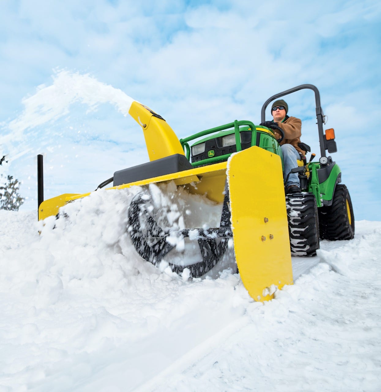 Clear Snow Fast With John Deere 1023E And 1025R Utility Tractors