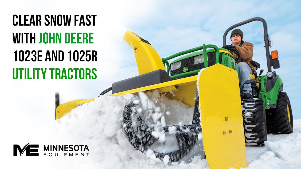 Clear Snow Fast With John Deere 1023E And 1025R Utility Tractors Thumbnail image