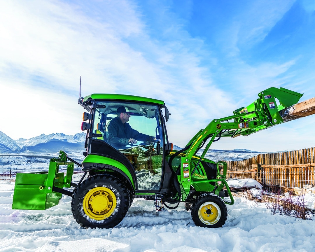 John Deere 2025R Package with Loader, Deck, Block Heater Minnesota