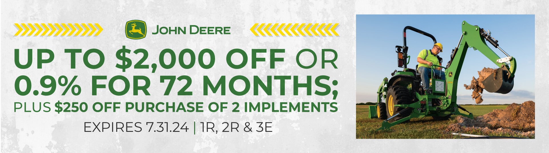 John Deere 1R, 2R & 3E Series Commercial Offers - Minnesota Equipment