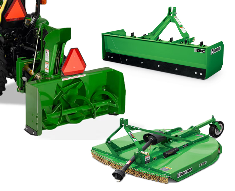 John Deere compact tractor 3 point attachments